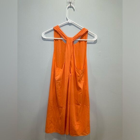 Alice + olivia marion silk shift dress orange peach - Picture 6 of 6